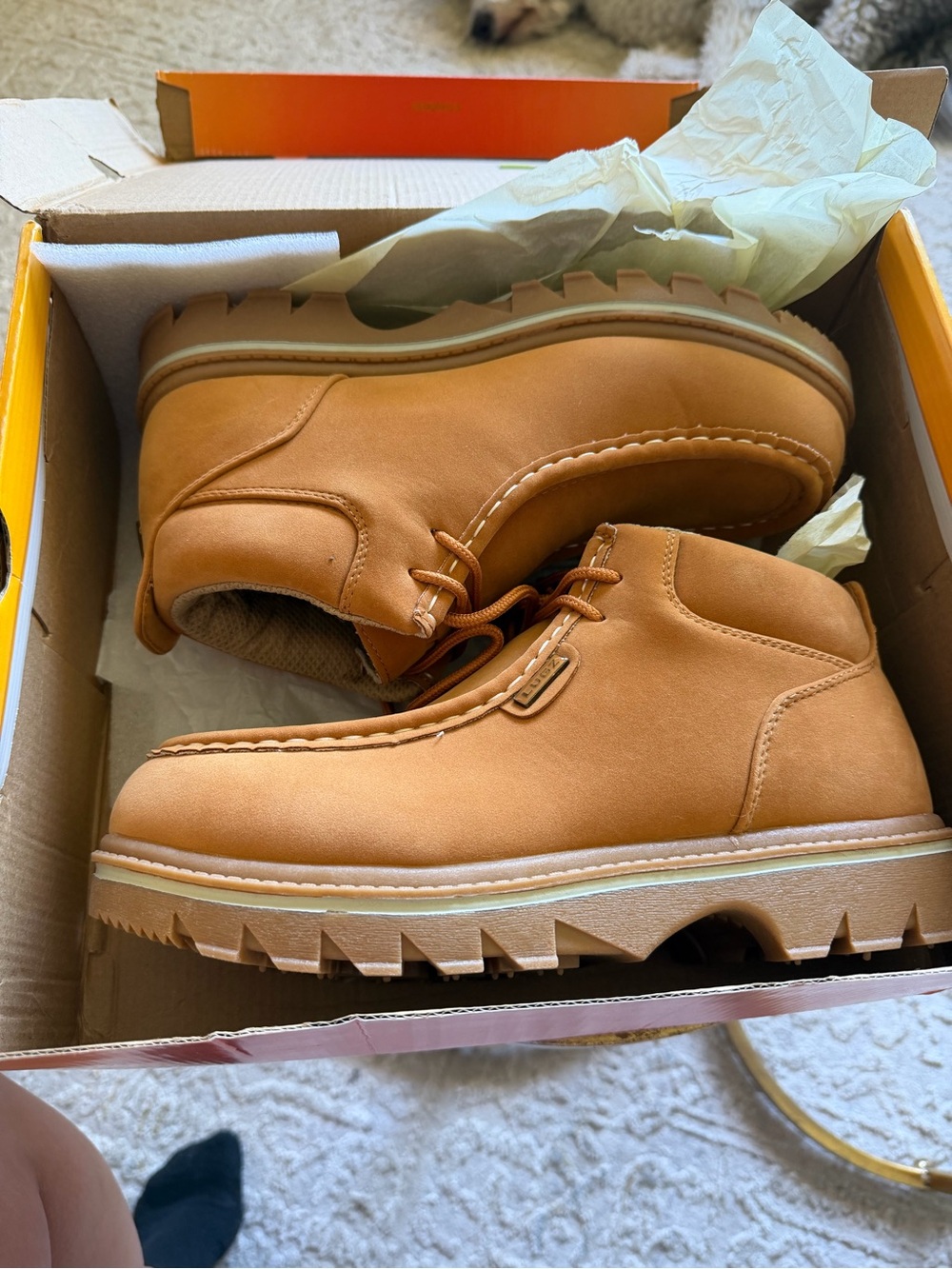 NWT Fringe Studio Tan Leather Chukka Work Boots Size 10
